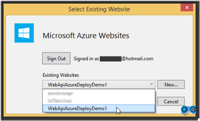 Como implantar um site no Windows Azure