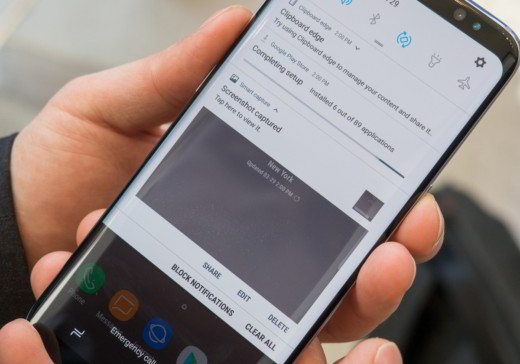 Como fazer e salvar screenshots (screenshots) com Samsung Galaxy S8 e S8 Plus