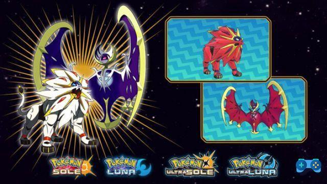 Pokémon Ultra Sun e Ultra Moon, anunciaram o lançamento de Solgaleo e Lunala brilhante