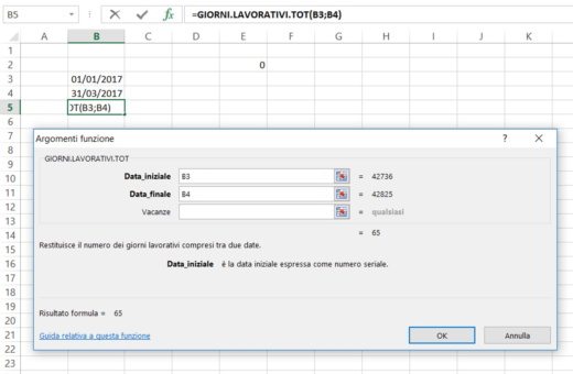 Cómo contar los días de la semana en Excel