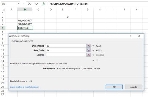 How to count weekdays in Excel