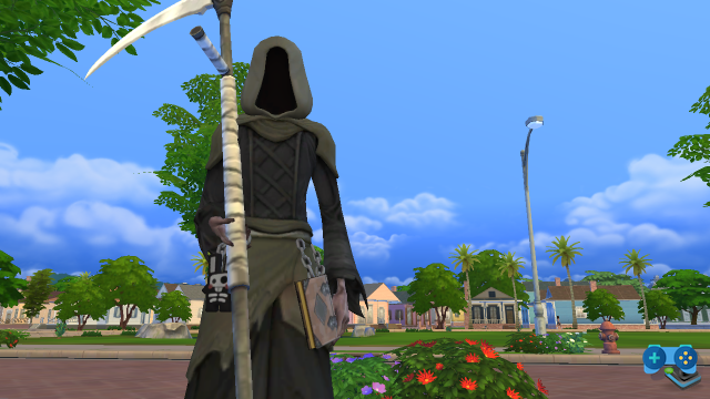 Interagindo com o Grim Reaper no The Sims 4