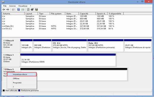 How to recover data from uninitialized disk