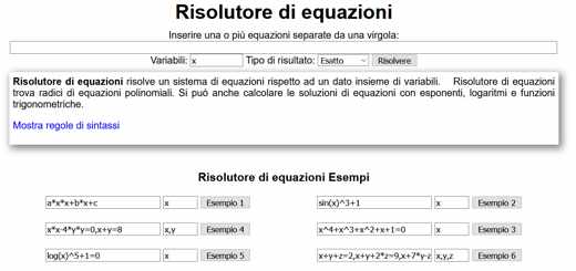 Best sites for solving equations