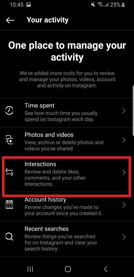 How to delete old likes on Instagram