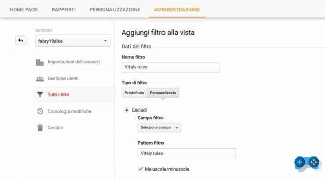 Como bloquear o spam de regras Vitaly no Google Analytics