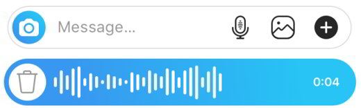 How to send a voice message with Instagram