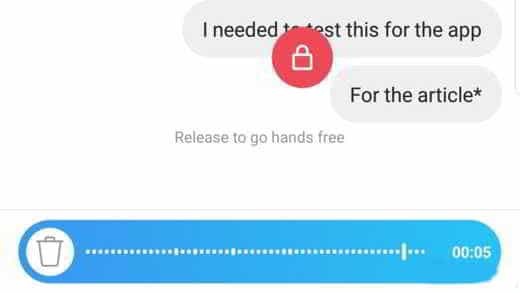 How to send a voice message with Instagram