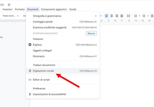 How to dictate on Google Docs