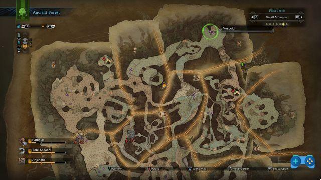 Localização e como encontrar Vespoid em Monster Hunter World