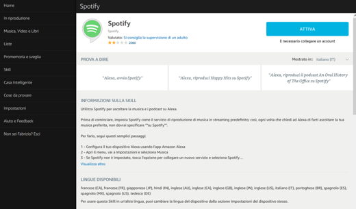 Como conectar Alexa com Spotify