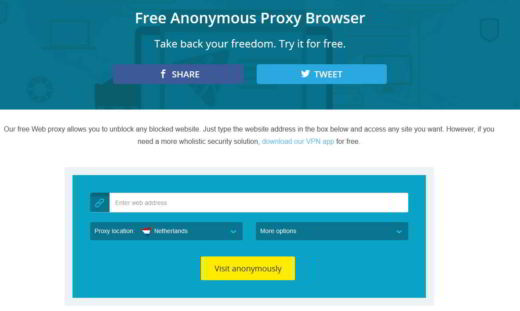 Best free Web Proxies to access blocked sites
