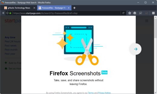 How to make and save screenshots of Internet sites