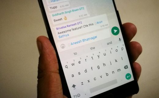 WhatsApp: how to mentions a contact in group chats