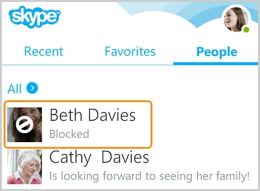 Comment bloquer et supprimer un contact dans Skype