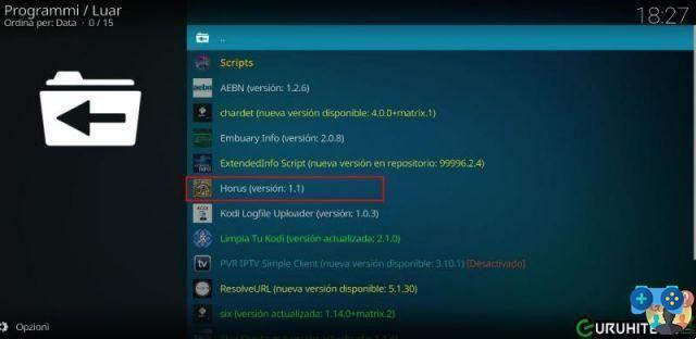 Como instalar o add-on Horus Kodi, o sucessor do Plexus