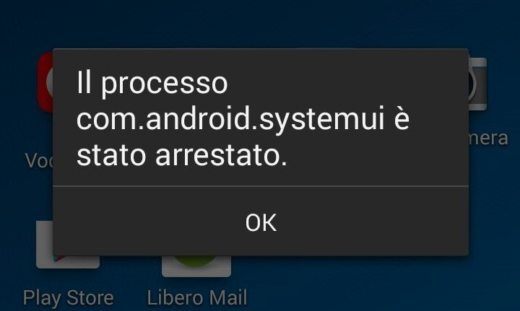 Error de Com.android.systemui en un teléfono inteligente Android