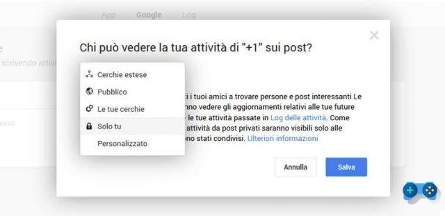 How to set the +1 privacy in Google Plus