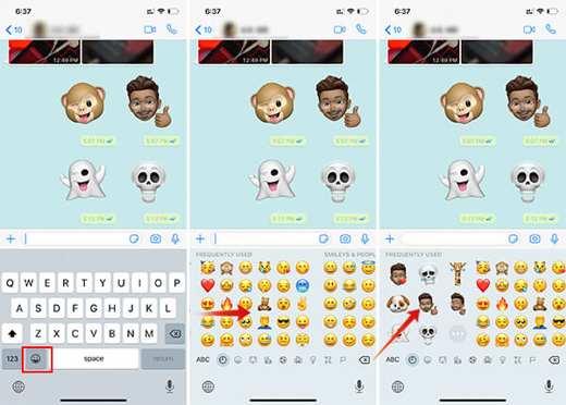 Comment avoir des autocollants Memoji sur Whatsapp