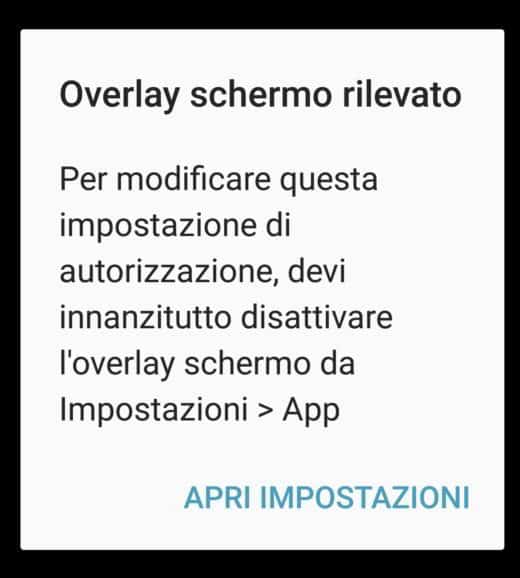 Android: que se detecta la superposición de pantalla y cómo solucionarlo
