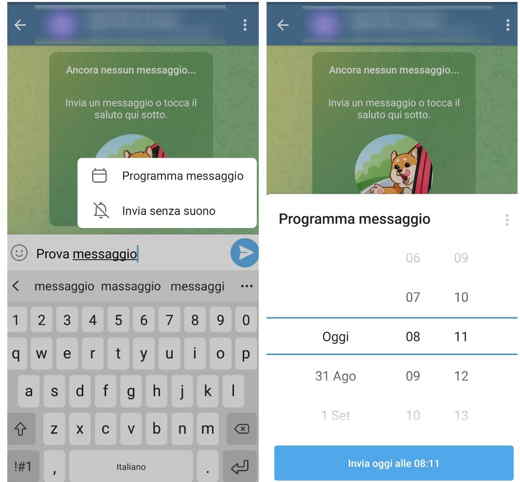 Como agendar uma mensagem no Telegram