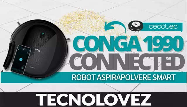 Conga 1990 Connected - Robô Aspirapolvere Smart Cecotec