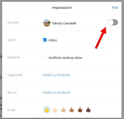 Cómo eliminar una cuenta de Messenger