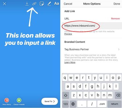 How to swipe up instagram stories