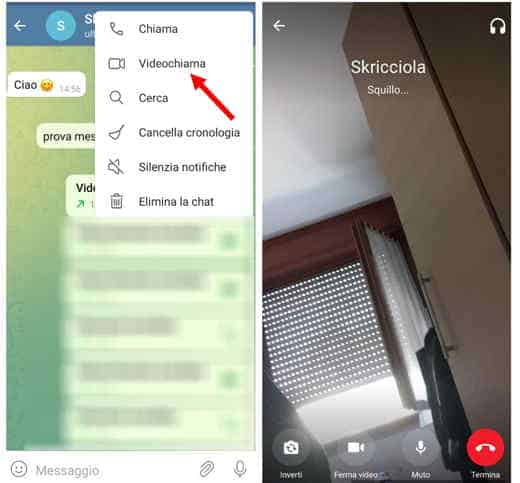 How to make a video call with Telegram