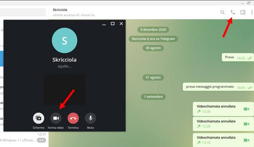 Cómo hacer una videollamada con Telegram