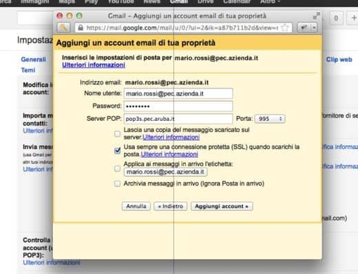 Cómo configurar PEC en Gmail