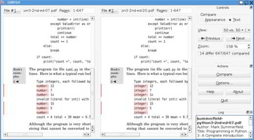 How to compare two PDF files