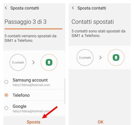 Cómo mover contactos de la SIM al teléfono Samsung