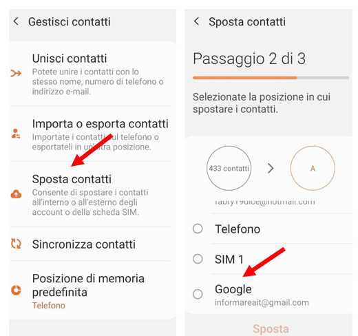 How to move contacts from SIM to Samsung phone