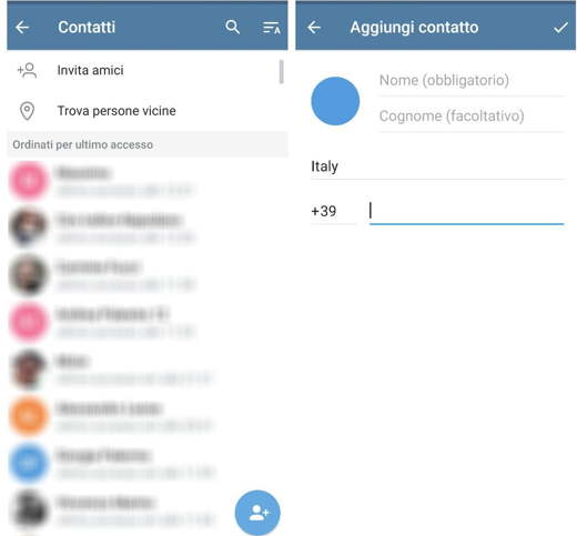 What a deleted contact sees on Telegram