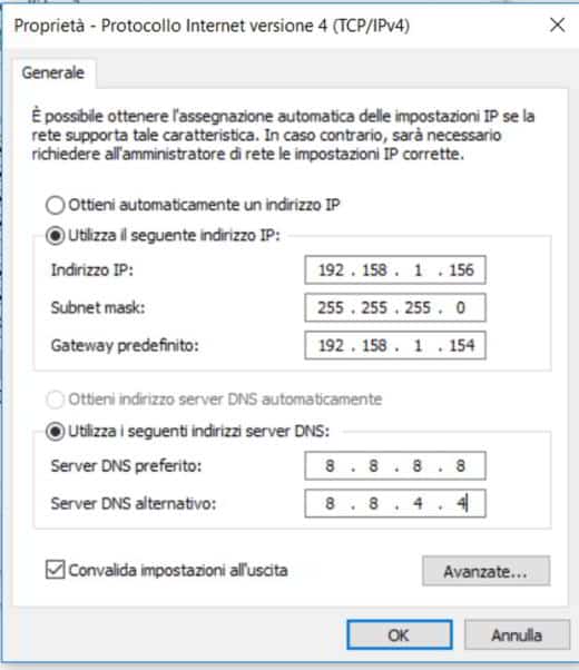 How to configure the network and Internet manually