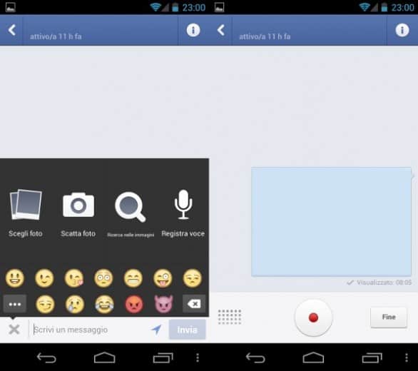 Facebook Messenger: voice messages and new VoIP function