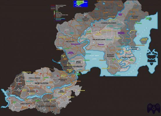 El tamaño del mapa de Red Dead Redemption 2 y otros juegos populares