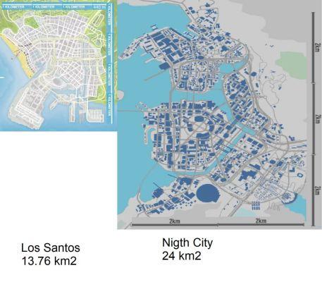 Tamanho do mapa Cyberpunk 2077: comparações e referências