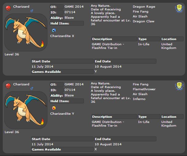 Pokémon X / Y, Charizard UK event, here's how to get it