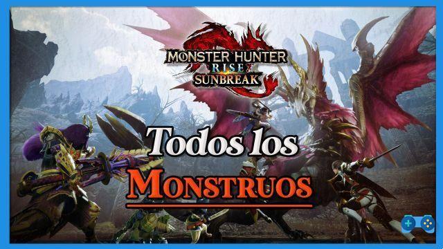 Monstros em Monster Hunter Rise Sunbreak e a saga completa de Monster Hunter