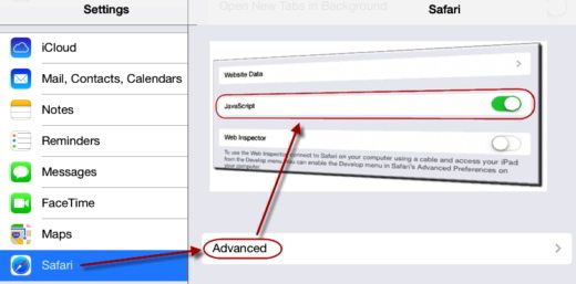 Cómo deshabilitar Javascript en Safari