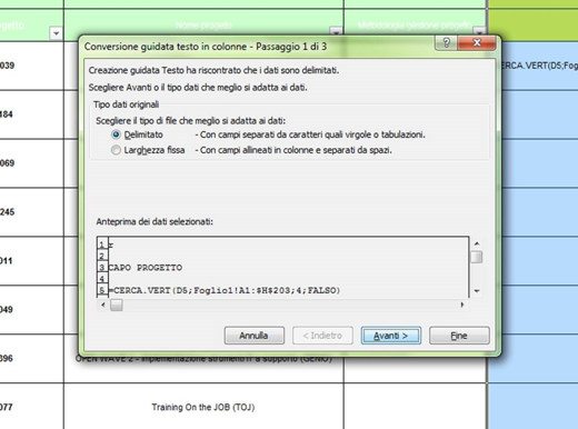 Excel: the formula entered does not return any results