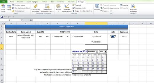 How to add a calendar in Excel