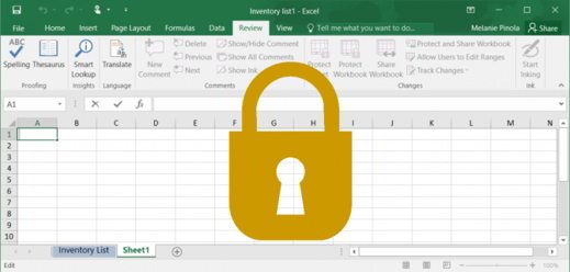 How to lock a cell in Excel