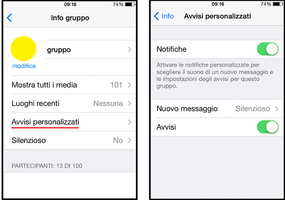 How to disable WhatsApp group notifications