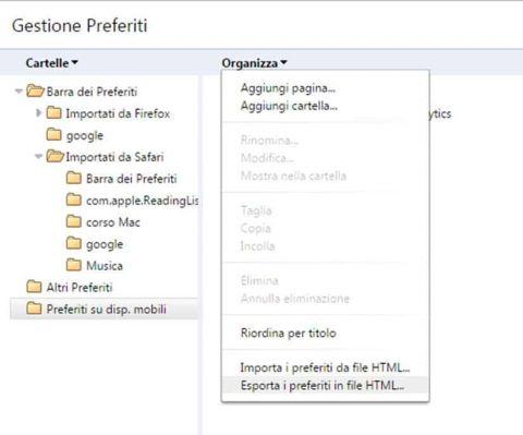 Como exportar favoritos do Chrome