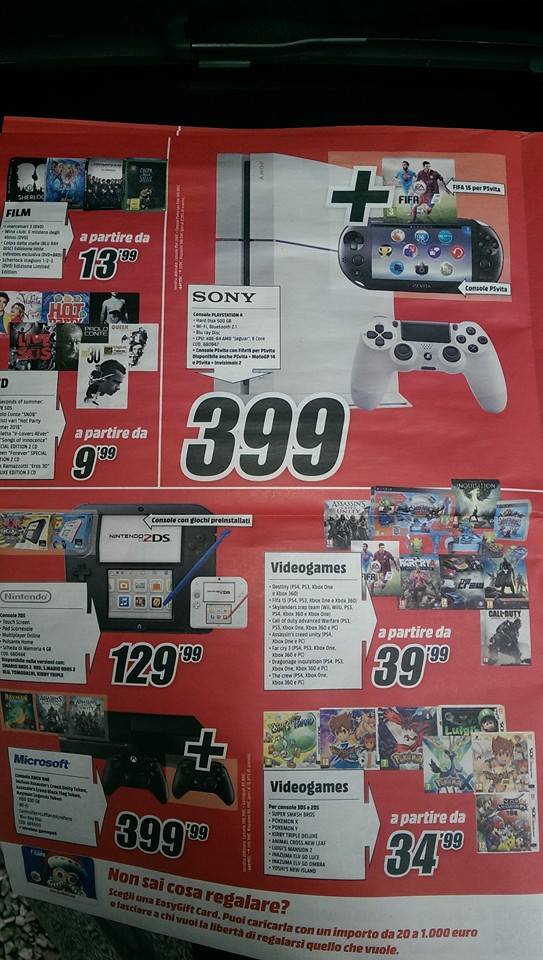 Mediaworld, PS4 White com PS Vita em super oferta