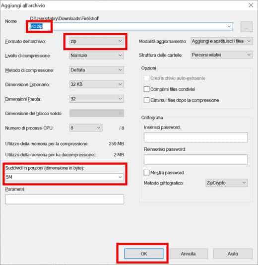 How to split large files