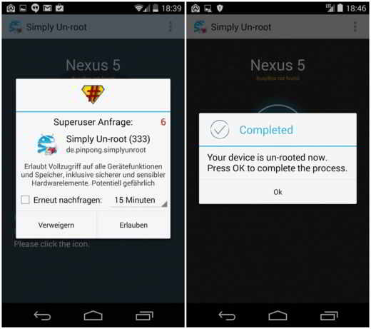 Comment supprimer la racine d'un appareil Android